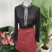 Faux leather skirt Only – Bordeaux