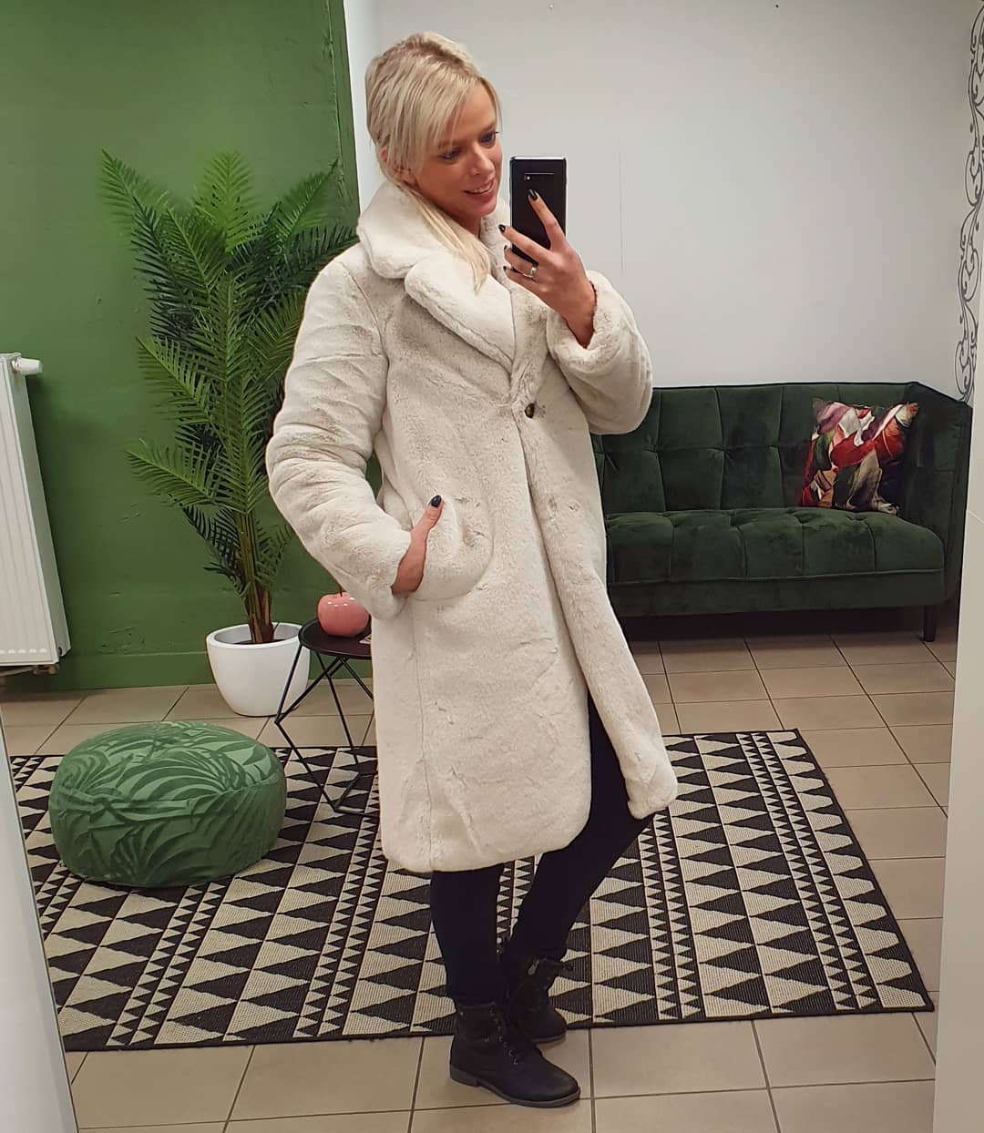 Fur coat – Crème