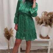 Short printed dress – Green