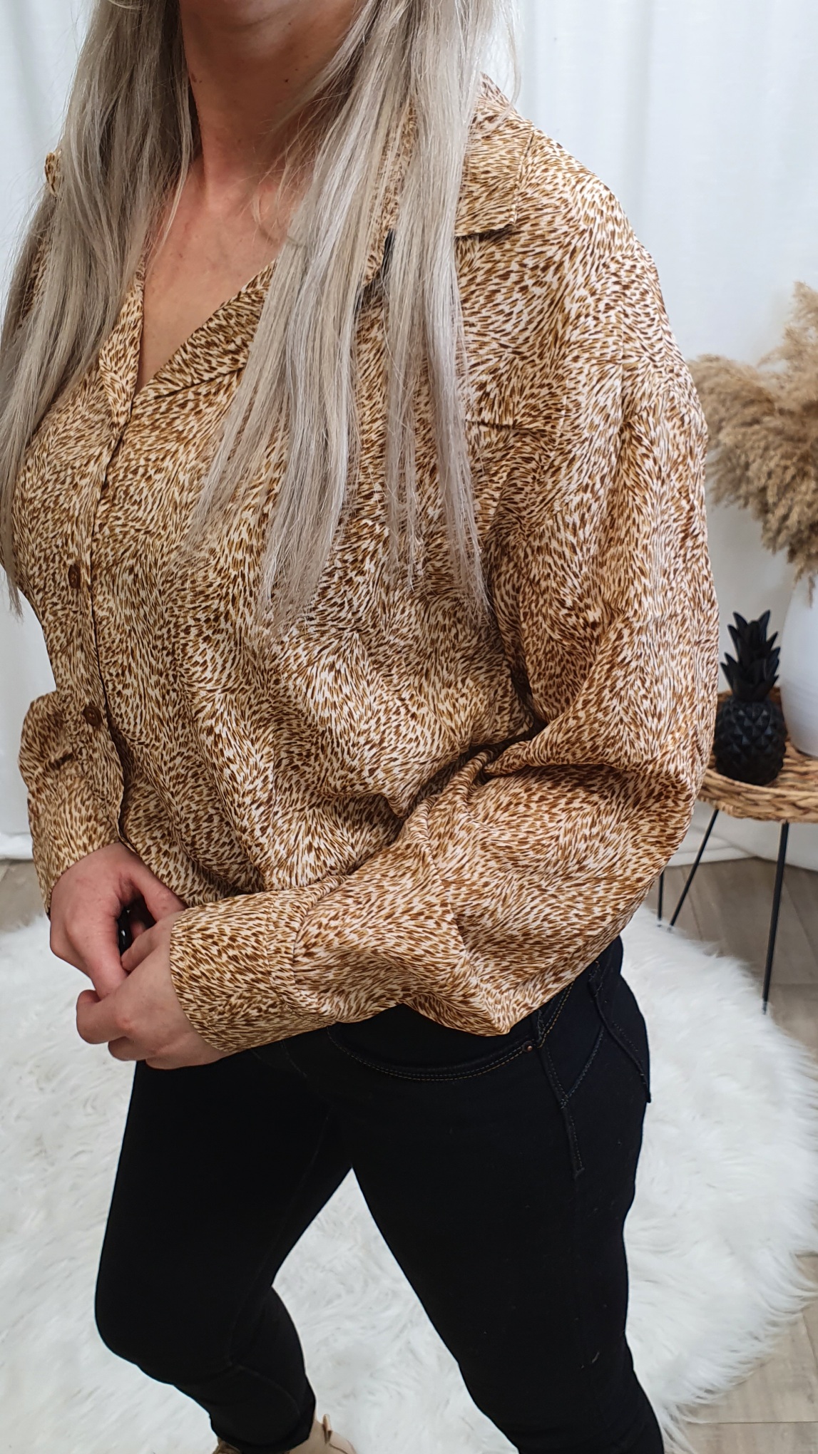 Leopard blouse – Brown