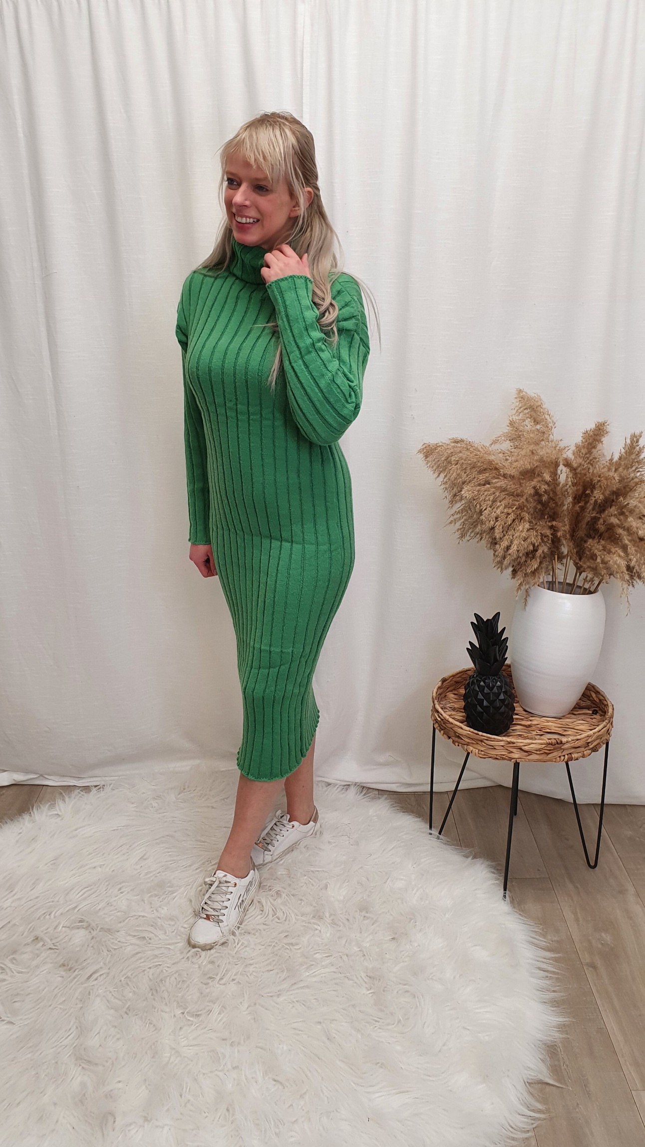 Long sweater dress – Green